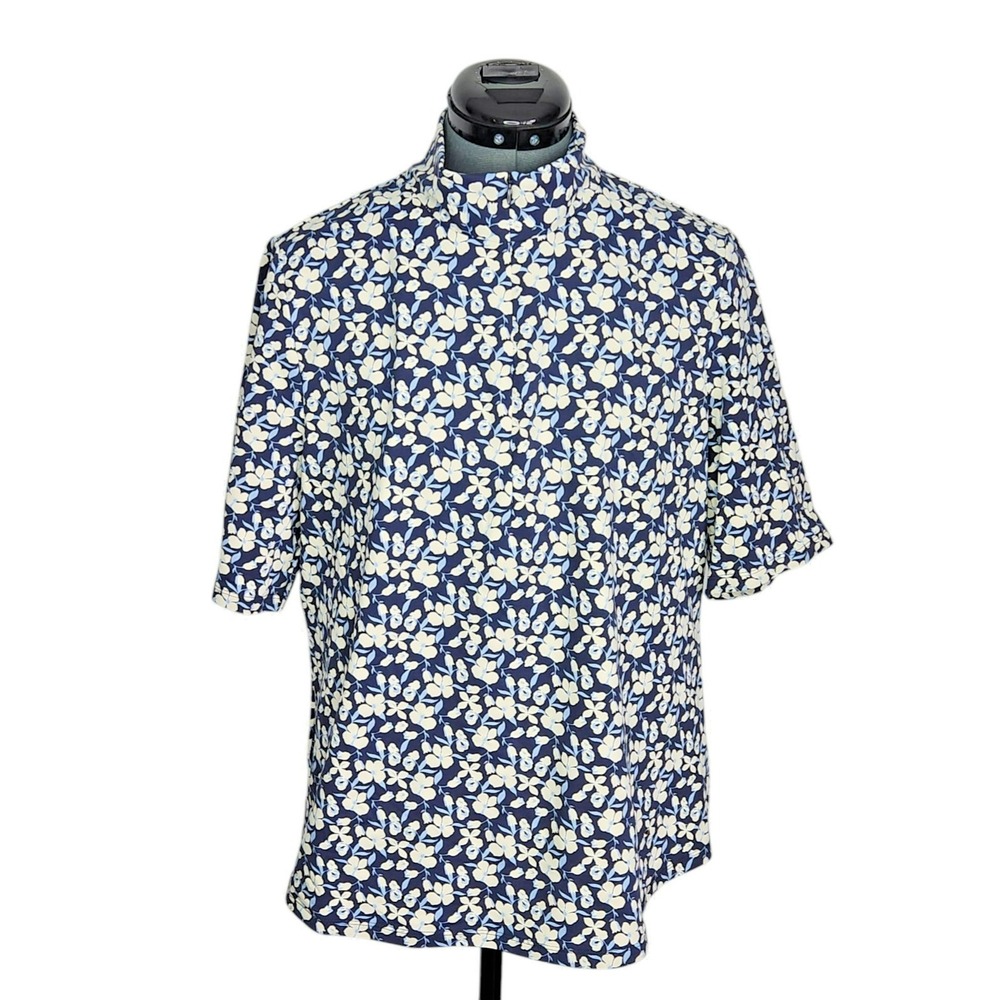 Tommy Bahama Island Zone Quarter Zip Floral Shirt Size‎ L